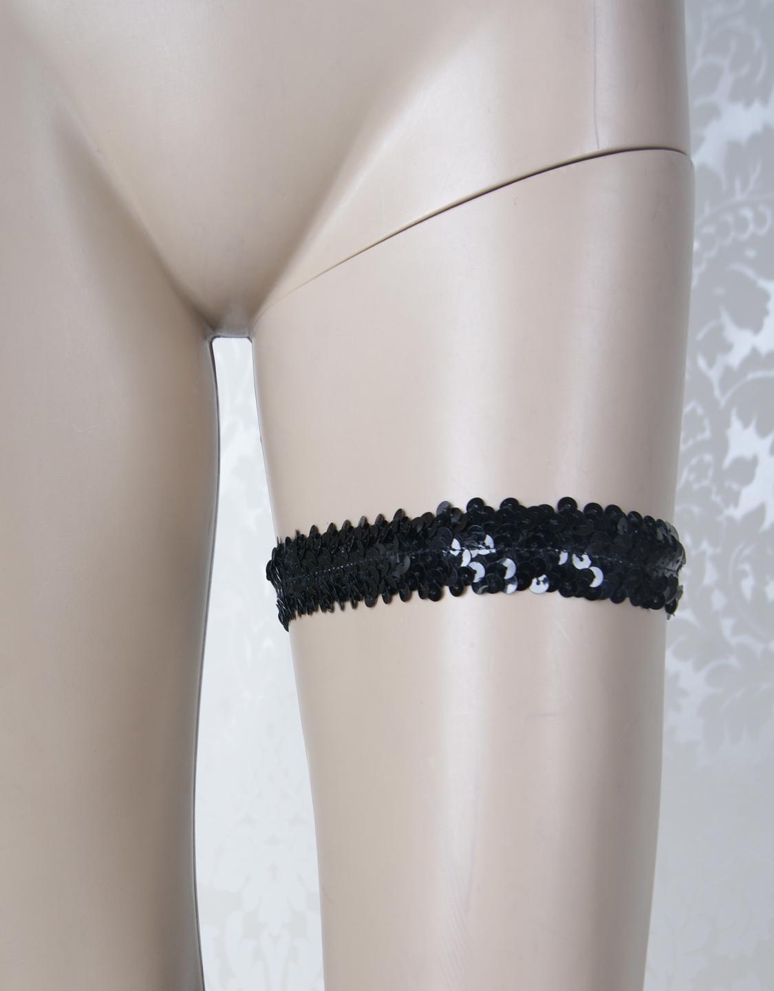 Black Sequined Garter 