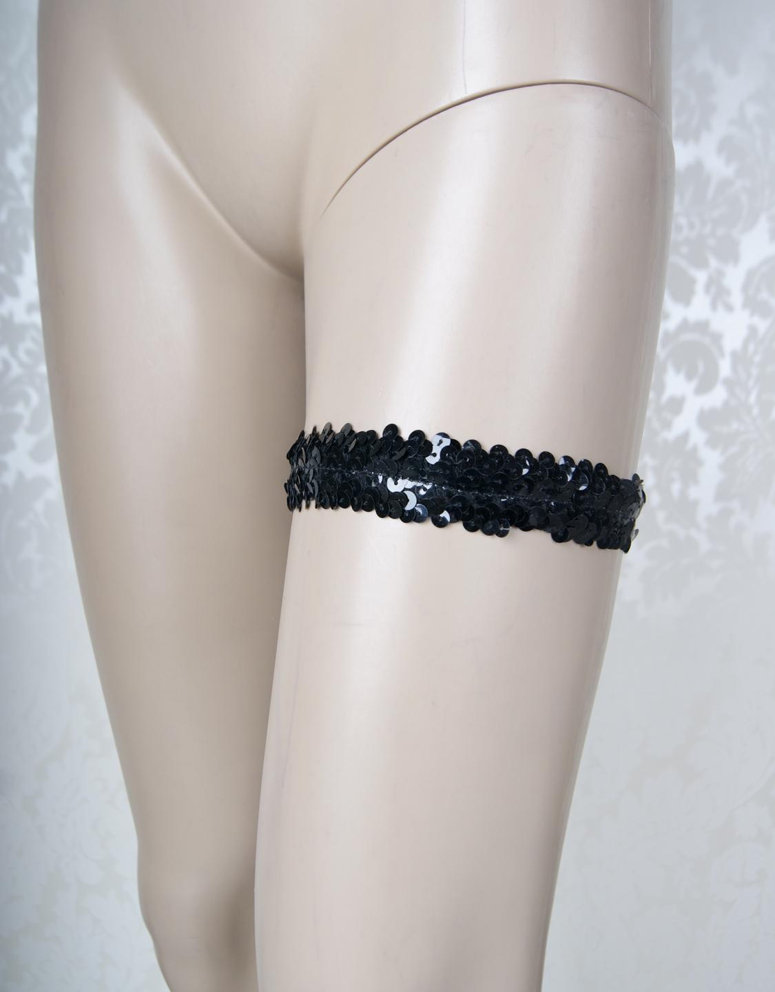 Black Sequined Garter 