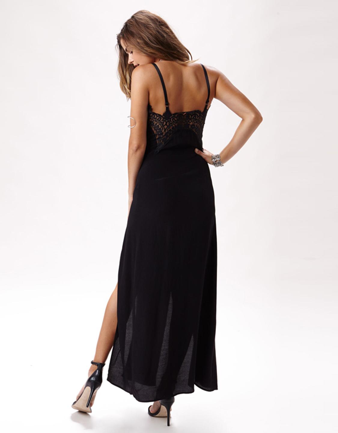 Strappy High Slit Maxi Dress