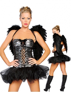 Beautiful Lace Up Designed Mystique Dark Angel Costume