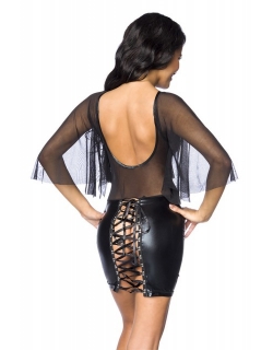 Sexy Vinyl Mesh Lingerie
