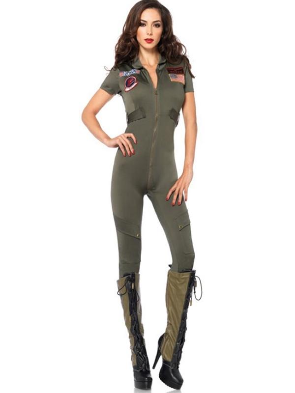 Female Military Jumpsuit Costume