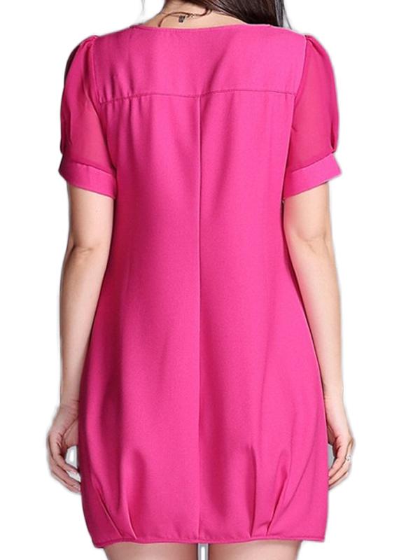 XL-5XL Rose Fashion Mini Dress