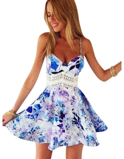 Sexy Floral Mini Dress