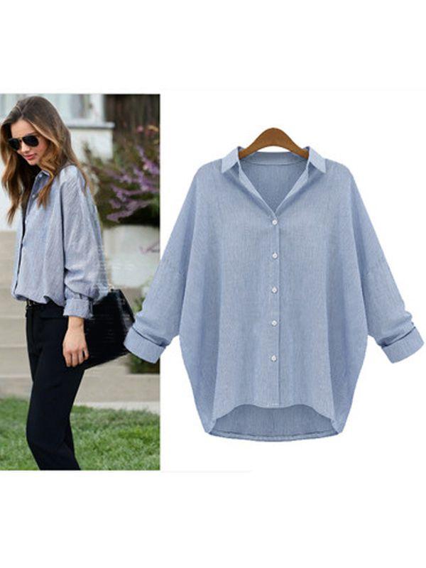 XL-5XL Bule Blouses