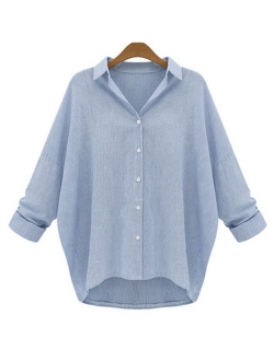 XL-5XL Bule Blouses