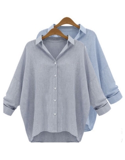 XL-5XL Bule Blouses