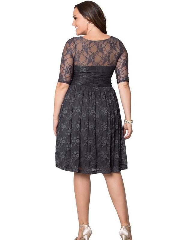 XXL 4XL Fashion Women Plus Size Lace Dress