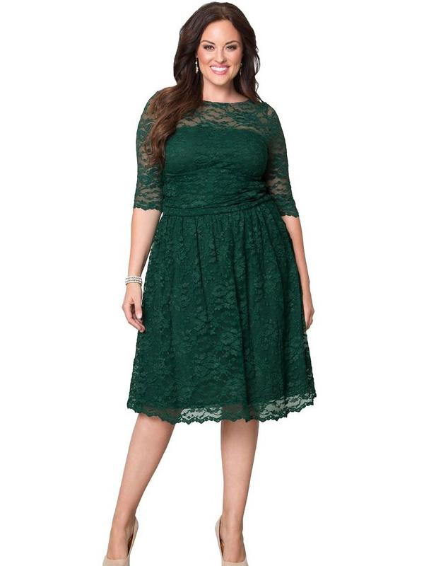 XXL 4XL Fashion Women Plus Size Lace Dress