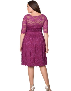 XXL 4XL Fashion Women Plus Size Lace Dress