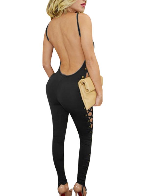 Sexy Women Backless Jumpsuit