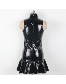 S-XXL Sexy Sleeveless Vinyl Dress