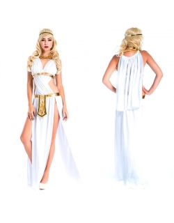 Girl Greek goddess Cosplay Costume white Egyptian princess dress