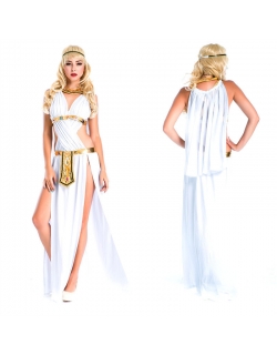 Girl Greek goddess Cosplay Costume white Egyptian princess dress