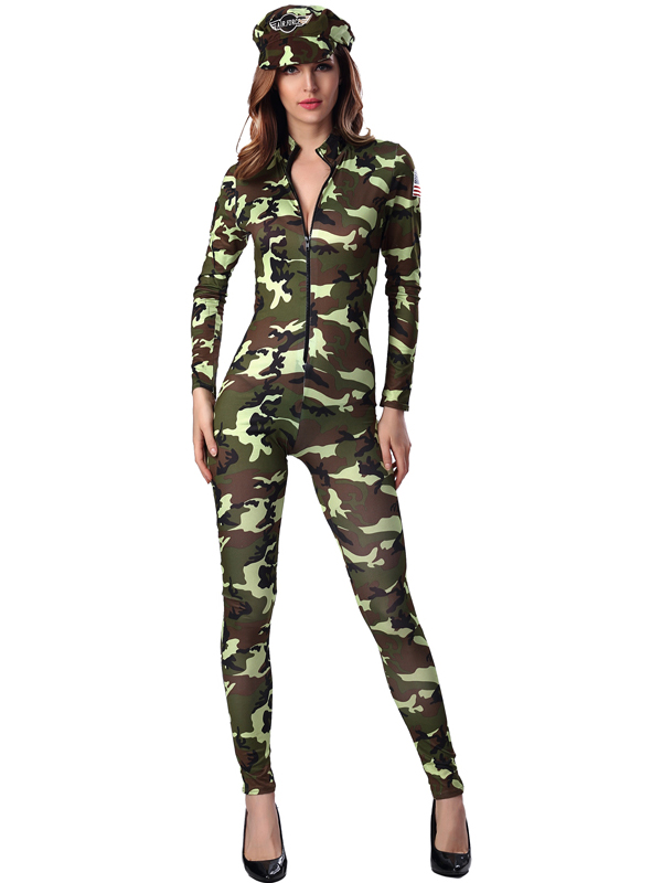  Sexy Womens Adult Army Costume
