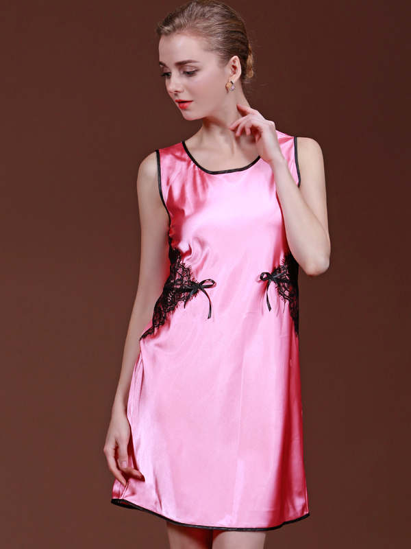 Charming Stain Night Dress Rose