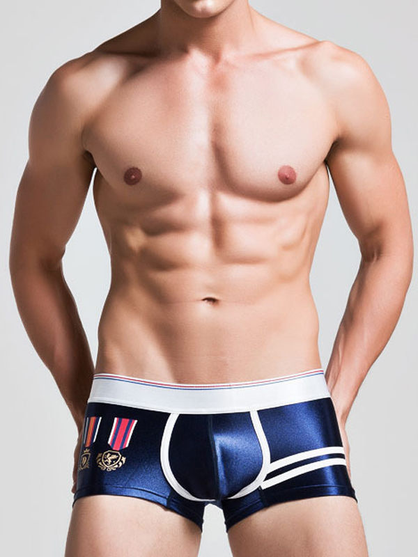 Dark Blue Men Boxer Brief