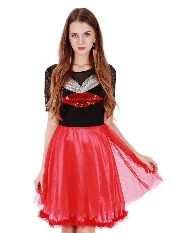 New Arrival Red Sequined Dress