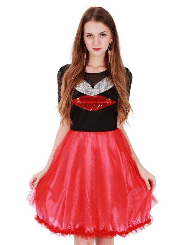 New Arrival Red Sequined Dress