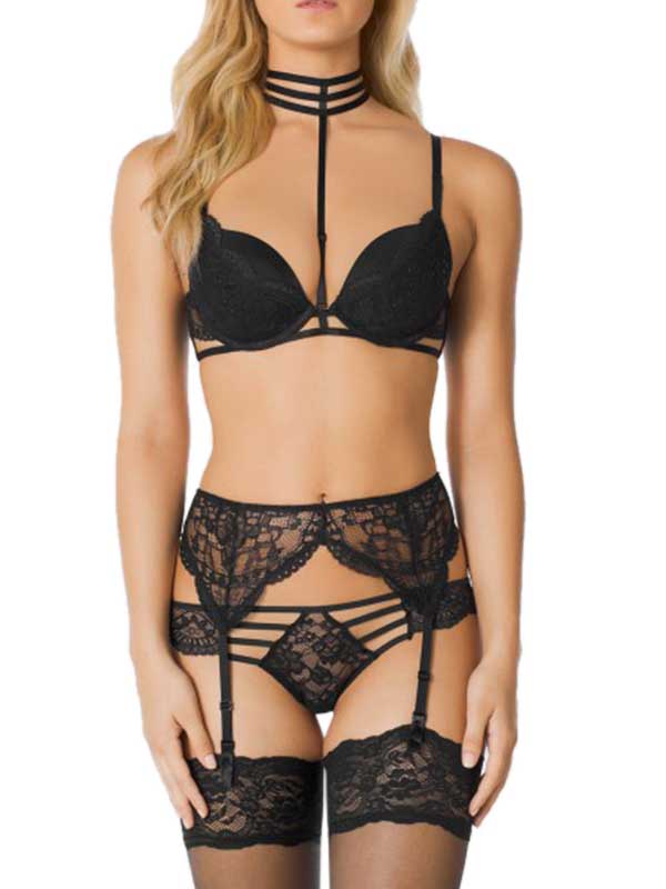 Sexy Black Garter Lingerie