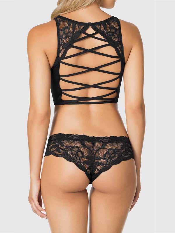Sexy Black Lace Lingerie Set
