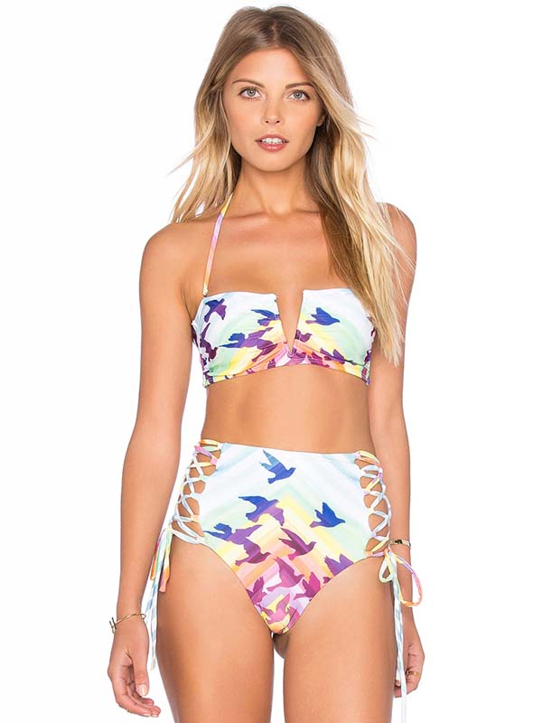 Sexy Halter Two Pieces Swimwear