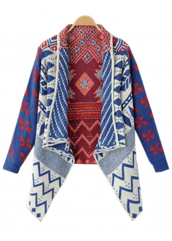Autumn Winter Geometric Pattern Women Sweater