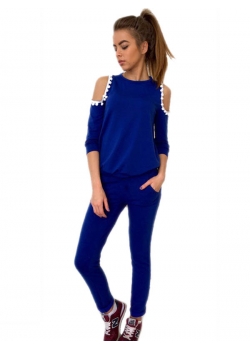 Blue Women Casual Overalls