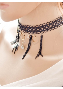 Charming Black Lace Choker Necklace