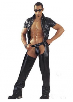 Faux Leather Punk Black Pub Performance Wear