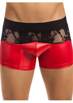 Red Black Lace Men Pants