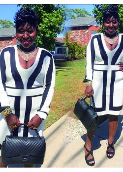 White Deep V Women Dress