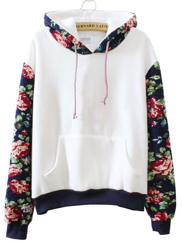 White Fashion Women Hoodies Sweatshirts