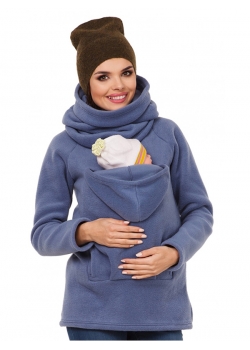 Relaxed Pregnancy Baby Zipper Blue Personalized Hoodies