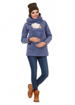 Relaxed Pregnancy Baby Zipper Blue Personalized Hoodies