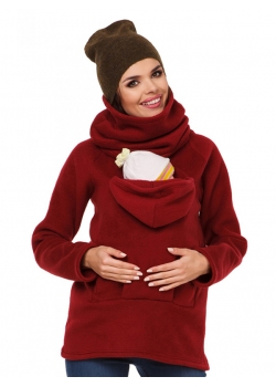 Relaxed Pregnancy Baby Zipper Red Personalized Hoodies