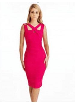 Rose Sleeveless Bodycon Dress