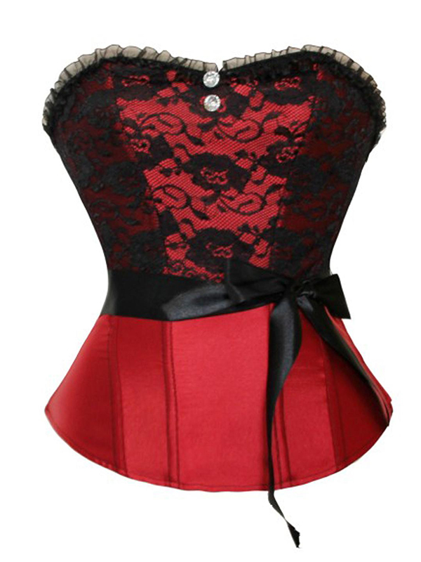 Boned Lace overlay Corset