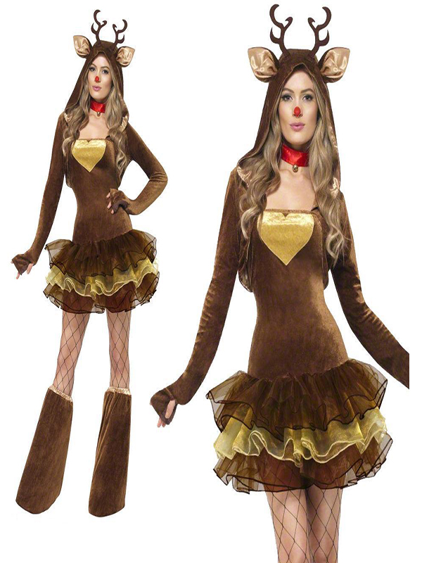 Fashion Brown Christmas Costume