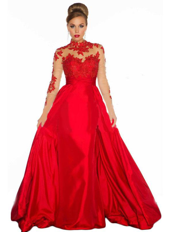 Fashion Red Wedding Evening Dresses