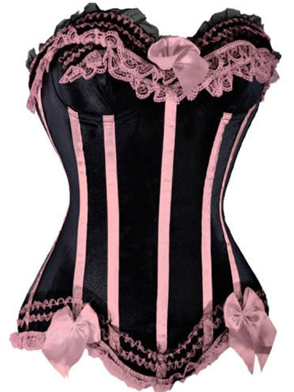 Pink Strapless Burlesque Corset S-6XL