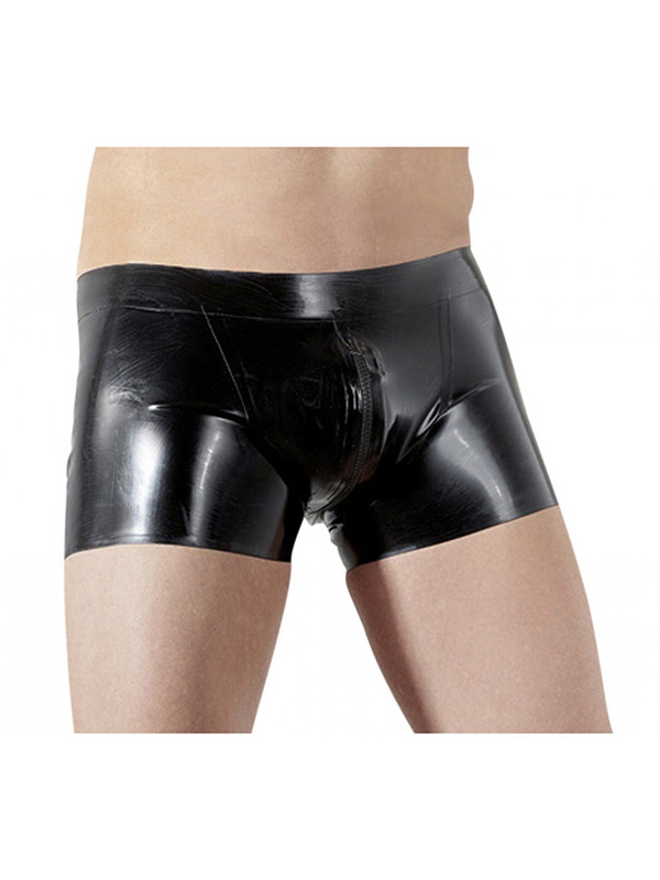 Sexy Men Vinyl Underwear With Zipper