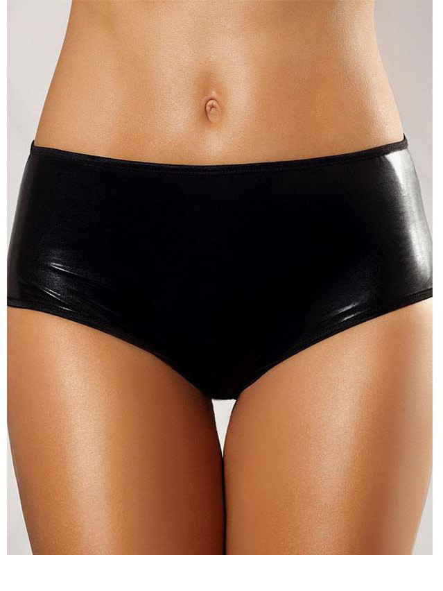 XL-6XL Black Sexy Vinyl Pants