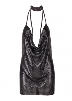 Black Deep V Bling Bling Women Clubwear