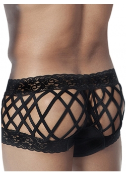 Black Lace Sexy Men Shorts