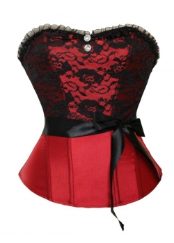 Boned Lace overlay Corset