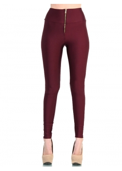 Fashion Women High Waist Leggings With Zipper