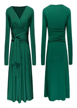 Long Sleeve Knee-length Vintage Dress