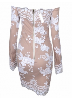 Off Shoulder Women Print Casual Dress