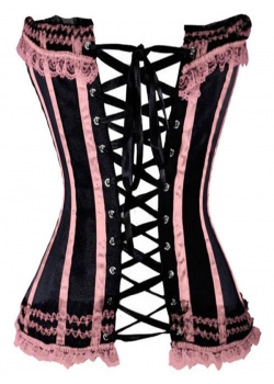 Pink Strapless Burlesque Corset S-6XL